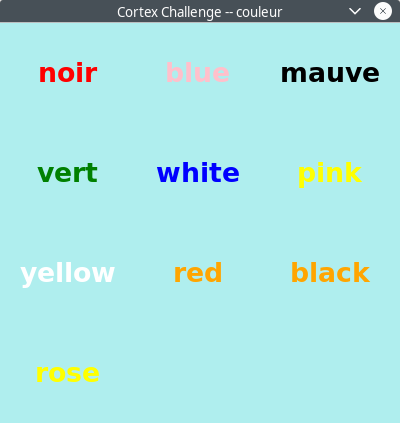 exemple de carte du défi couleur
