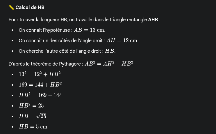 exercice de maths question 2